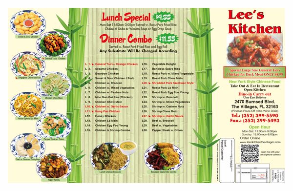 Menu photo 1 Lee’s Kitchen Wildwood, FL