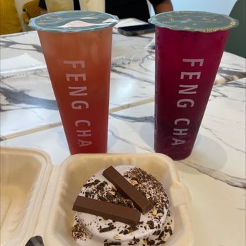 Feng Cha - Taro chocolate cake, dragonfuit tea, and summer melon - Bubble Tea Near Me - New Orleans, Louisiana