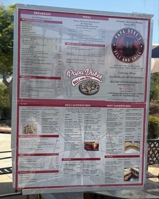 Menu photo 1 Papa Duke's Deli & Grill Poway, CA Menu photo 1 Papa Duke's Deli & Grill Poway, CA