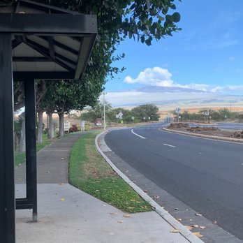 Hele-On Bus - 6/11/2021:  Hele-On Bus' Bus Stop is adjacent to Waikoloa Highlands Center via Paniolo Avenue & Waikoloa Road. - Public Transportation Near Me - Hilo, Hawaii