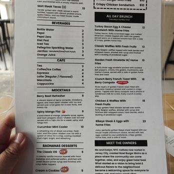 Bowl Burger Bistro - Menu Dec 2025 pt 2 - New American Near Me - Jersey City, New Jersey