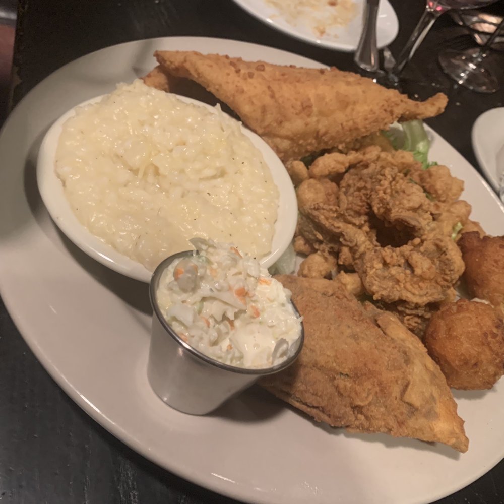 2520 Tavern - Fried fish & shrimp plate w/ cheesy risotto & slaw - wouldn't write home about it, but was still pretty good - New American Near Me - Clemmons, North Carolina 2520 Tavern - Fried fish & shrimp plate w/ cheesy risotto & slaw - wouldn't write home about it, but was still pretty good - New American Near Me - Clemmons, North Carolina