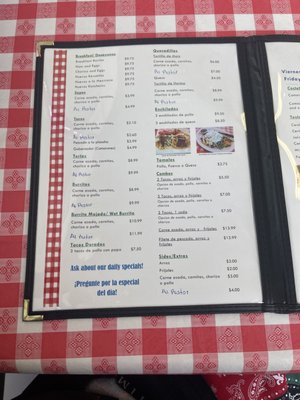 Menu photo 6 La Taberna Jalisco Bellflower, CA