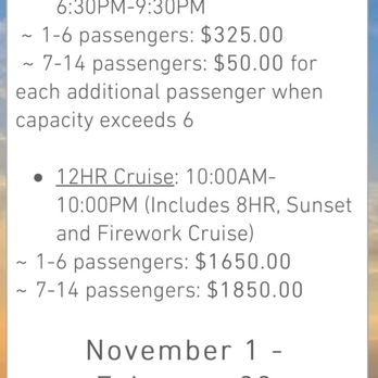 Ahi B Charters - Rates - Boat Charters Near Me - Destin, Florida