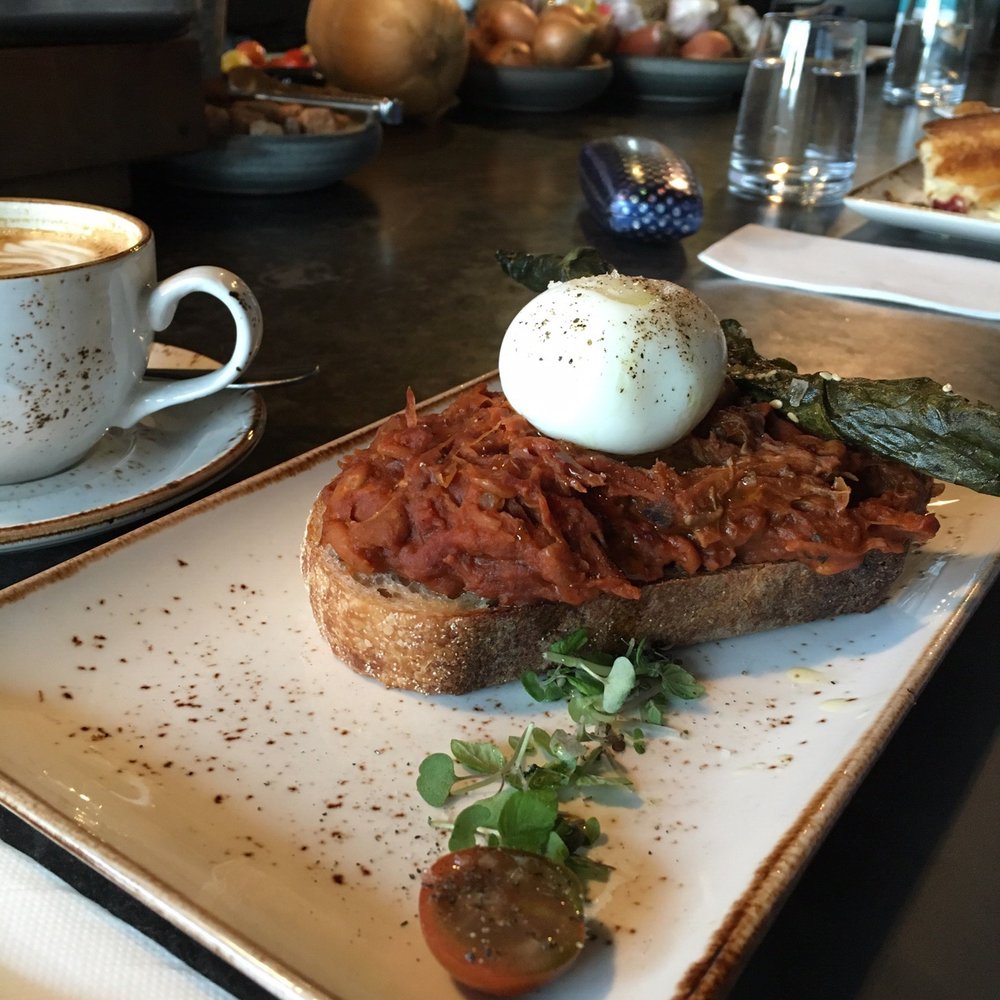 Small-fry - Baked beans and poached egg - Breakfast & Brunch Near Me Small-fry - Baked beans and poached egg - Breakfast & Brunch Near Me