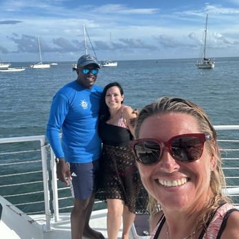Big Beard's Adventure Tours - Captain Curtis, Jackie, and Jada posing on the Big Beard's Adventure - Boating Near Me - St Croix, Virgin Islands Big Beard's Adventure Tours - Captain Curtis, Jackie, and Jada posing on the Big Beard's Adventure - Boating Near Me - St Croix, Virgin Islands