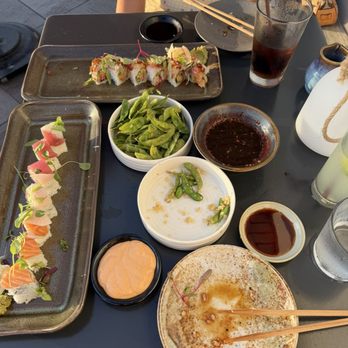 Cannonball - Dragon breath roll, edamame, caterpillar roll - Sushi Bars Near Me - San Diego, California