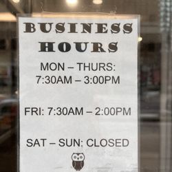 Morning Owl Coffee House - Hours