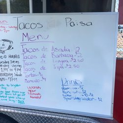 Tacos El Paisa - Menu