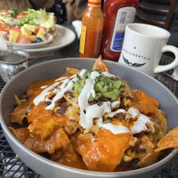 Breakfast House - Nachos with egg, chorizo hash and guacamole! - Breakfast & Brunch Near Me - Chicago, Illinois Breakfast House - Nachos with egg, chorizo hash and guacamole! - Breakfast & Brunch Near Me - Chicago, Illinois