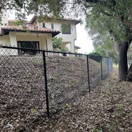 200 ft, 5 ft, black chain link fence + gate install