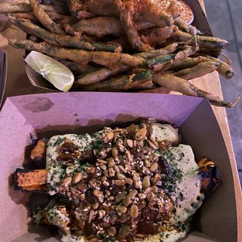 Taconeta - Tempura green beans, grilled sweet potato - Tacos Near Me - El Paso, Texas