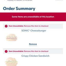 Items not available to order on APP Items not available to order on APP