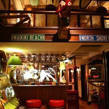 Bikini Bar - a woman sitting on a balcony above the bar - Coffee & Tea Near Me - New York, New York Bikini Bar - a woman sitting on a balcony above the bar - Coffee & Tea Near Me - New York, New York