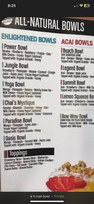 Menu photo 2 Rush Bowls Orange Park, FL Menu photo 2 Rush Bowls Orange Park, FL