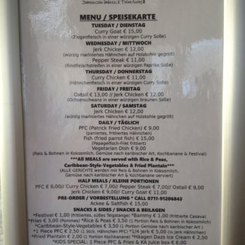 Patrick's Stop - Menu. - Caribbean Near Me - Stuttgart, BW