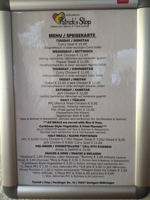 Menu photo 4 Patrick's Stop Stuttgart, BW