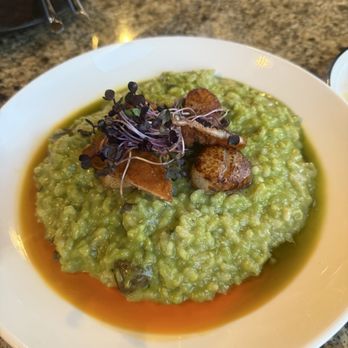 Akres - Scallop risotto - Mediterranean Near Me - Astoria, Oregon