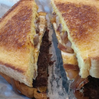 The Stubb! Cheese, bacon, onion, burger, on Texas toast! Delicious!
