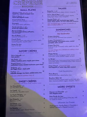 Menu photo 1 Creperie Bouchon Asheville, NC Menu photo 1 Creperie Bouchon Asheville, NC