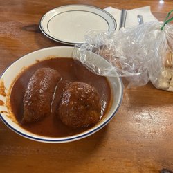 Meatball and sausage with fresh bread