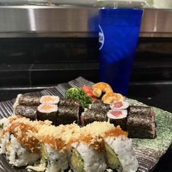 Fuji Sushi & Hibachi Steak House - Volcano, tuna, and salmon rolls