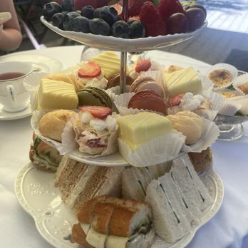 Tea List - Sandwich assortment, french desserts and fruit - Coffee & Tea Near Me - Davis, California