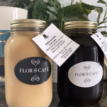 Flor De Café - vanilla oat milk latte + cold brew - Caterers Near Me