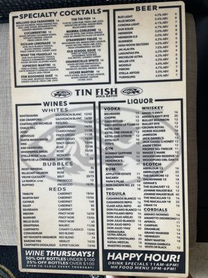 Menu photo 6 Tin Fish Boca Boca Raton, FL