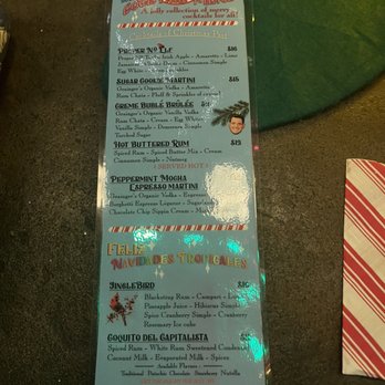 The Capital Room - Holiday drink menu - Cocktail Bars Near Me - Sanford, Florida