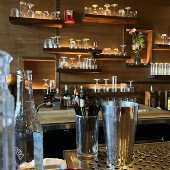 Pickerel - a bar with a lot of bottles and glasses - Ramen Near Me - Providence, Rhode Island Pickerel - a bar with a lot of bottles and glasses - Ramen Near Me - Providence, Rhode Island
