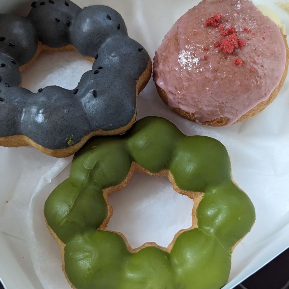 Mochill Donuts & Coffee - Black Sesame Seed mochi donut and Matcha Mochi donut, SO good! Not oily and still has that crunch and chewy consistency! - Donuts Near Me - Irvine, California Mochill Donuts & Coffee - Black Sesame Seed mochi donut and Matcha Mochi donut, SO good! Not oily and still has that crunch and chewy consistency! - Donuts Near Me - Irvine, California