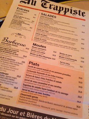 Menu photo 5 Au Trappiste Paris, 75 Menu photo 5 Au Trappiste Paris, 75