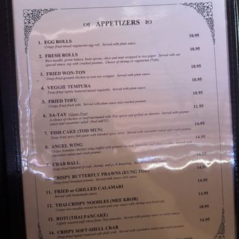 Thai Spice - menu 1/5 - Thai Near Me - San Jose, California