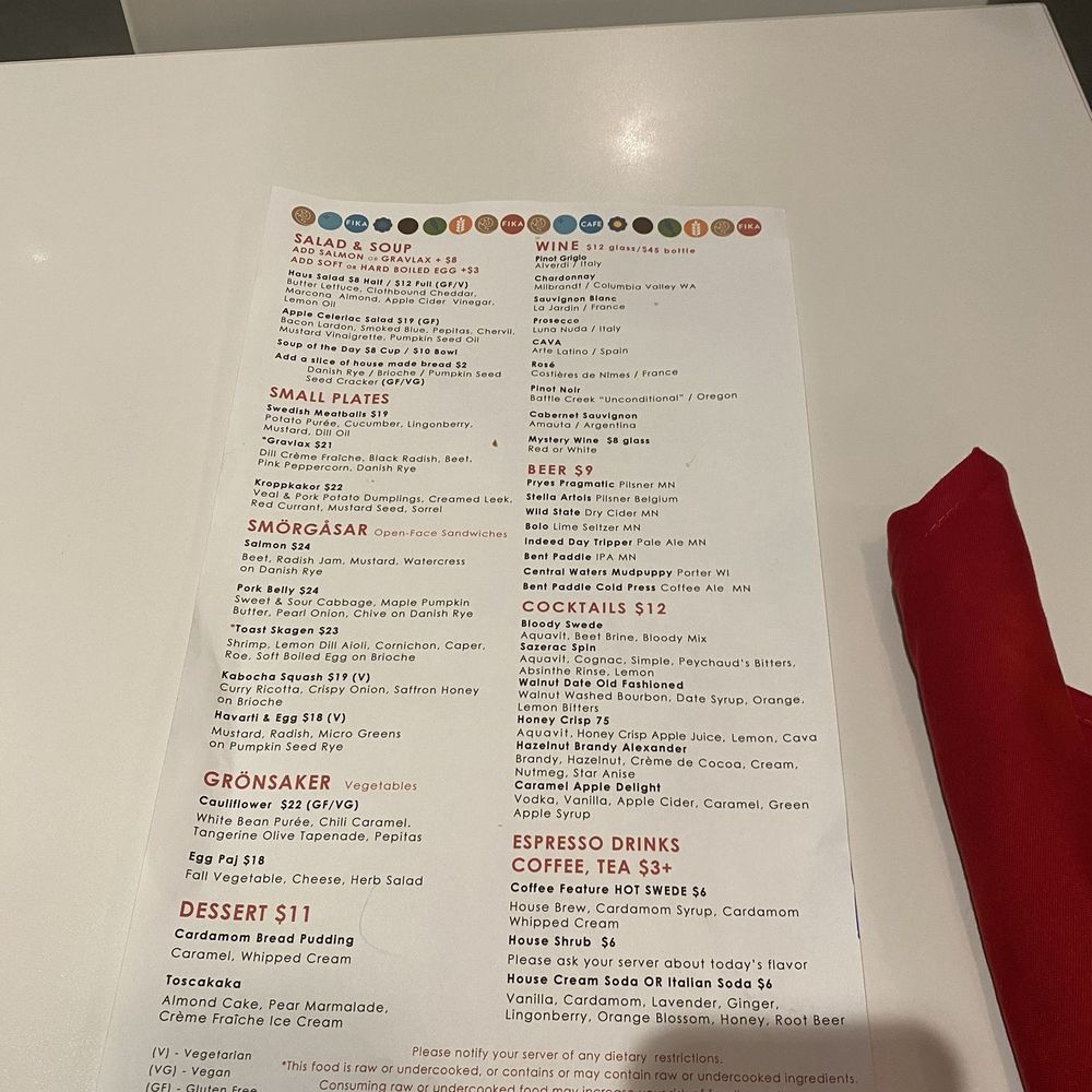 FIKA - Modern European Near Me - Minneapolis, Minnesota