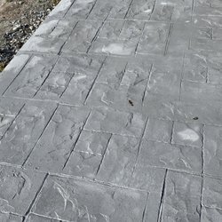 P&P Landscaping And Property Management - Ashler slate stamped pad just did in pittsford VT