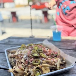 LR Burger - Pimento CHZ Fries - pico, jalapenos, bacon + pimento cheese