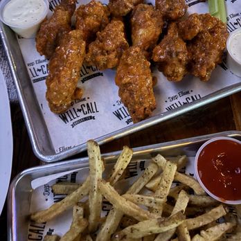 Will Call Bar - Zang wings Salt and Pepper Fries - Bars Near Me - Dallas, Texas