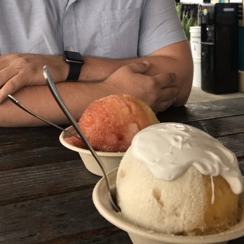 Kula Shave Ice - The Sunset hits every time. And my personal fave, coconut & mango with cream! - Shaved Ice Near Me - Hilo, Hawaii