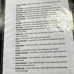 BEARCLAW NUTRITION - Shake menu