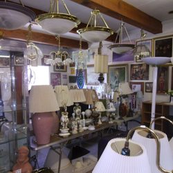 The Pony 2nd Hand Store - Lighting Dept, Floor and Ceiling Lamps, Table Lamps.