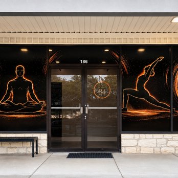Studio84 Hot Yoga - Front doors. - Yoga Near Me - Lakeway, Texas Studio84 Hot Yoga - Front doors. - Yoga Near Me - Lakeway, Texas