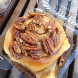 Dancing Bee Bakery - One of our super awesome cinnamon sticky buns with pecans!