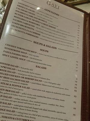Menu photo 1 Piazza Gavi Tucson, AZ