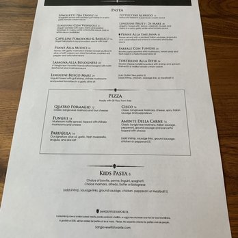 Sangiovese Ristorante - Menu - Italian Near Me - Fishers, Indiana