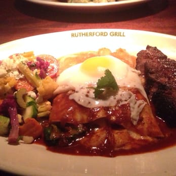 Rutherford Grill - Steak and (2) enchilada with sunny side egg - American Near Me - Rutherford, California