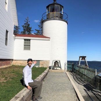 Bass Harbor Head Lighthouse - One side of the lighthouse overlooking the Atlantic Ocean. - Landmarks & Historical Buildings Near Me - Tremont, Maine