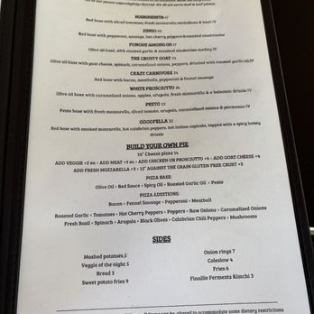 Fat Crow - Menu - Pizza Near Me - Newfane, Vermont