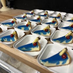 La Sirena Mexican Food - Blue raspberry colada cheesecake