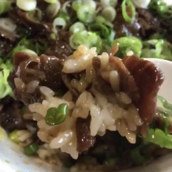 Okazya Kitchen - regular size beef teriyaki on white rice with added green onions - Japanese Near Me - Fullerton, California Okazya Kitchen - regular size beef teriyaki on white rice with added green onions - Japanese Near Me - Fullerton, California